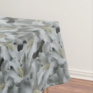 White Hibiscus Flowers Bouquet Tablecloth