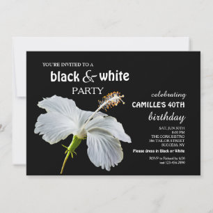 White Hibiscus Invitation