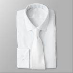 White Hidden Initials Solid Colour Neck Tie<br><div class="desc">White Hidden Initials Solid Colour. For weddings or everyday use,  with initials hIdden on the back which you can easily personalise or delete if not required. Can be changed to any colour of your choice via the Customize Further option,  or please message me if you need help with this.</div>