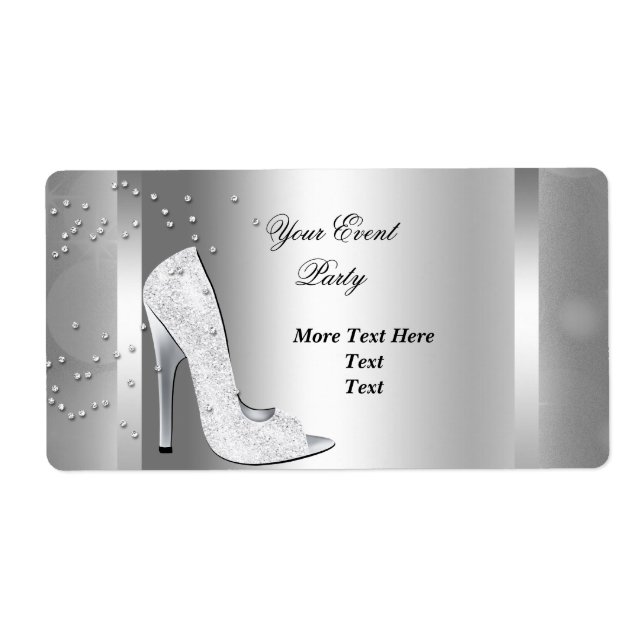 White High Heel Chaussures Silver Event Party (Devant)