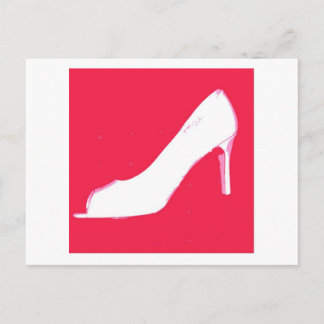 White High Heel Pumps/Bachelorette Postcard