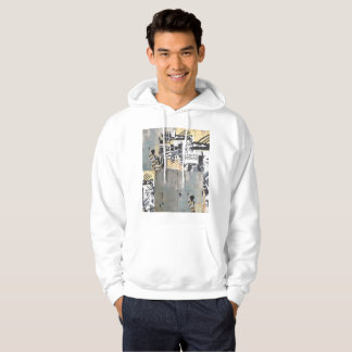 White Hoodie with Capricorn Wall Design