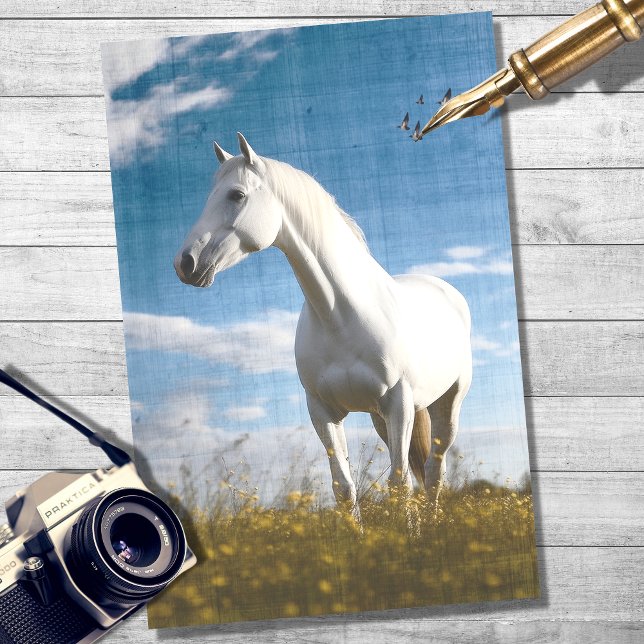 White Horse 1 Decoupage Paper (Creator Uploaded)