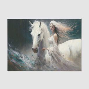 White Horse and Lady Tissue Paper