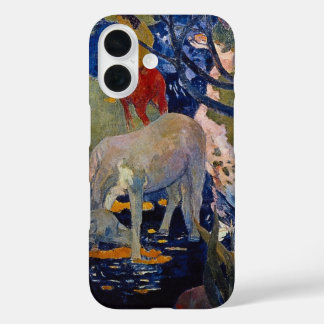White Horse by Paul Gauguin, Vintage Fine Art iPhone 16 Case