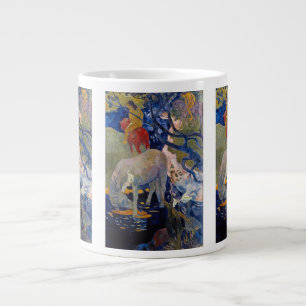 White Horse by Paul Gauguin, Vintage Fine Art Large Coffee Mug
