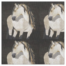 White Horse Fabric