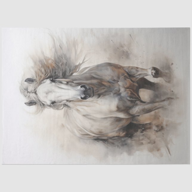 White Horse Galloping Tissue Paper (Front)
