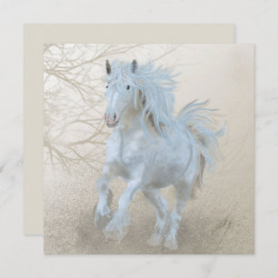 White Horse - Greeting Card