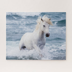 White Horse in the Sea Jigsaw Puzzle