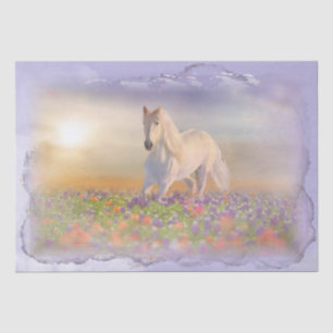 White Horse Meadow Fantasy Decoupage Tissue Paper