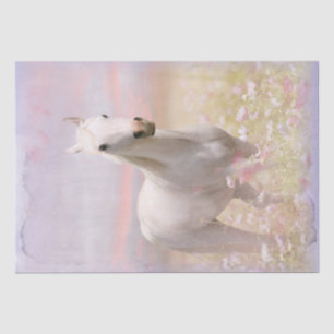 White Horse Meadow Fantasy Decoupage Tissue Paper