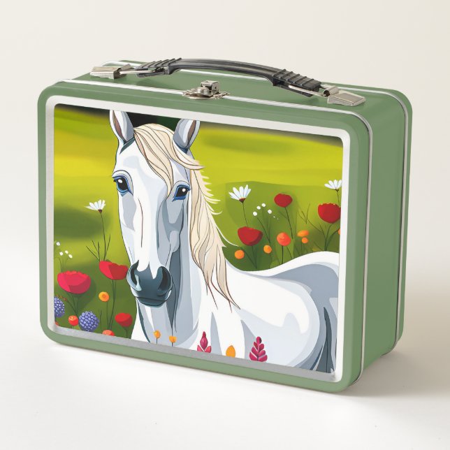 White Horse Metal Lunchbox (Front)