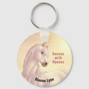 White Horse Monogrammed Keychain