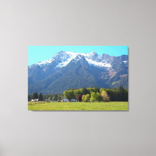 White Horse Mountain and Ranch Canvas Print