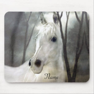 White Horse Mouse Pad