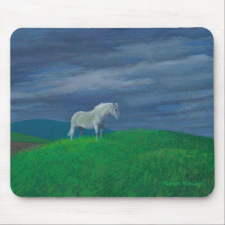White Horse Mouse Pad
