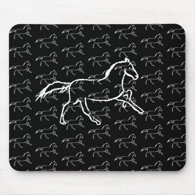 White horse mouse pad (Front)