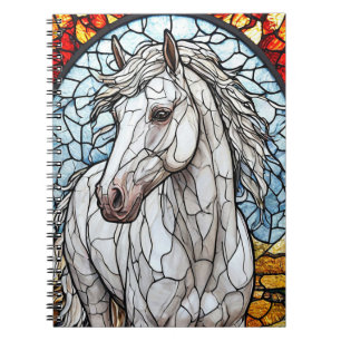 White Horse Notebook For Animal Lovers
