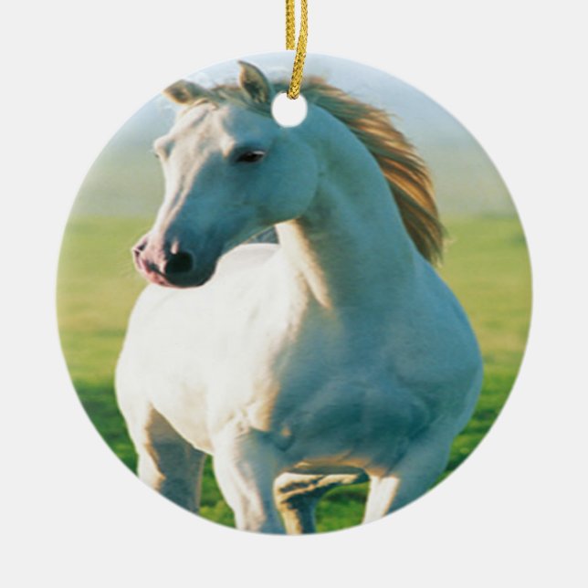 White Horse Ornament (Front)