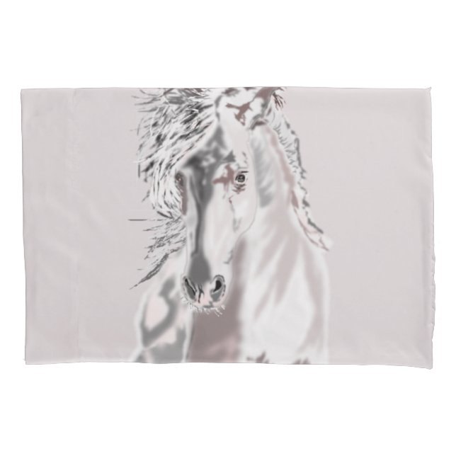 White Horse Pillow Case (Front)