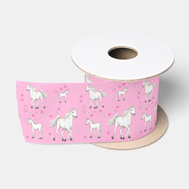 White Horse Satin Ribbon (Spool)