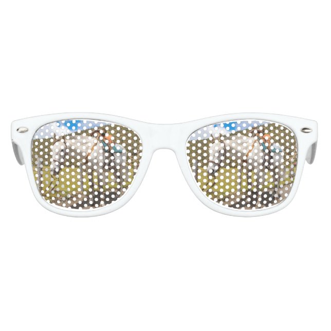 White Horse Tied Up at Cotopaxi National Park Kids Sunglasses (Front)