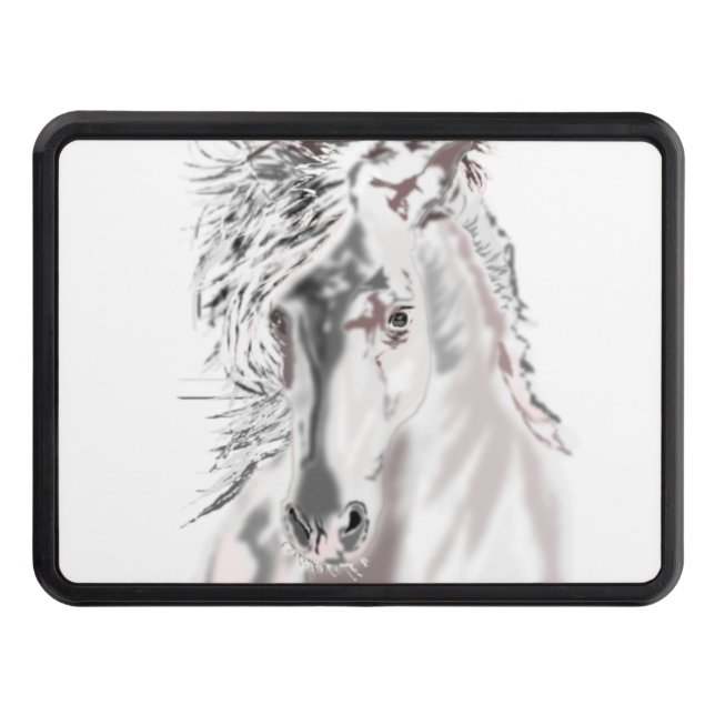 White Horse Trailer Hitch Cover (Front)