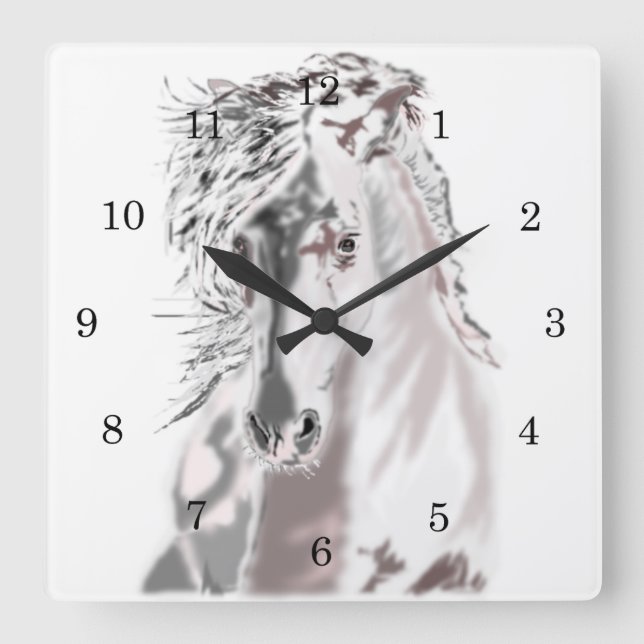 White Horse Wall Clock (Front)