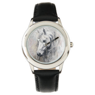White Horse Watercolor Watch