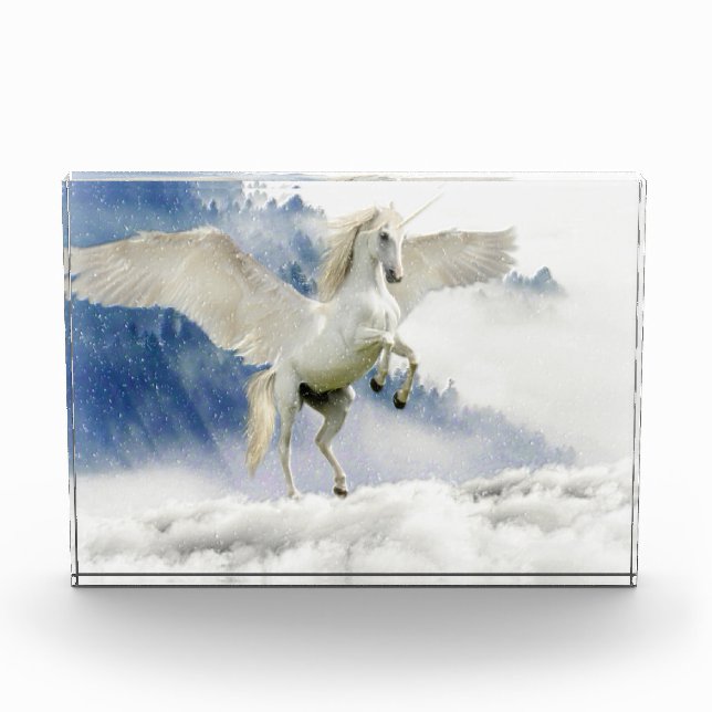 White Horse with Wings Photo Block (Front)
