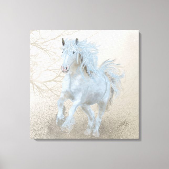 White Horse - Wrapped Canvas (Front)
