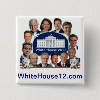 White House 2012 2 Inch Square Button