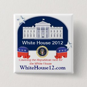 White House 2012 2 Inch Square Button