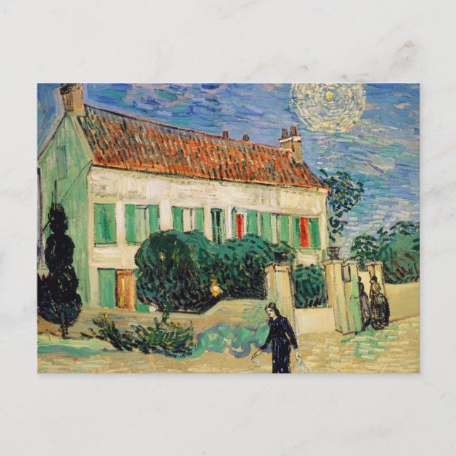 White house at night - Vincent van Gogh Postcard (Front)