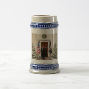 White House Christmas Donald Trump & Melania Beer Stein