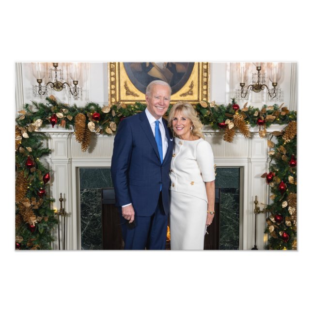 White House Christmas President Joe Biden Photo (Front)
