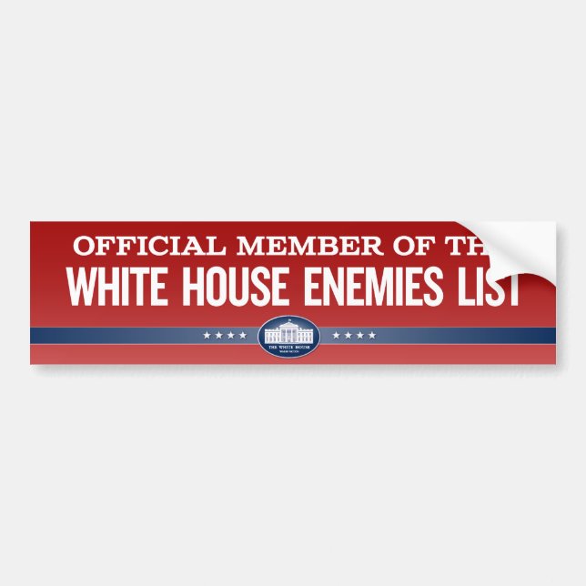 White House Enemies List Member Stickers (Front)