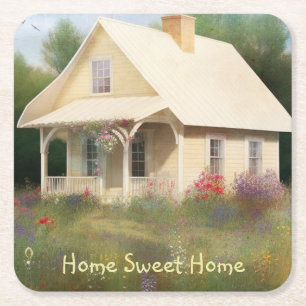 White House Housewarming Square Paper Coaster