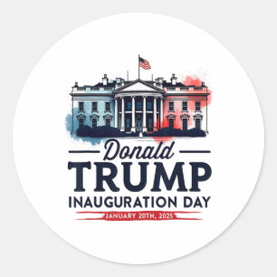 White House President Donald Trump Inauguration 20 Classic Round Sticker