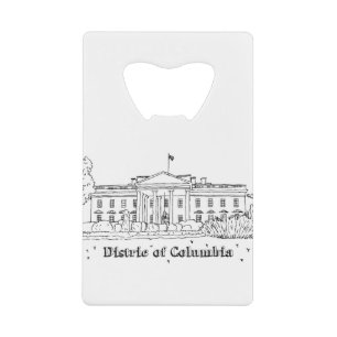 White House Vacation Drawing Vacation Art Travelin Credit Card Bottle Opener