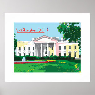 White House - Washington DC Cool Digital Poster