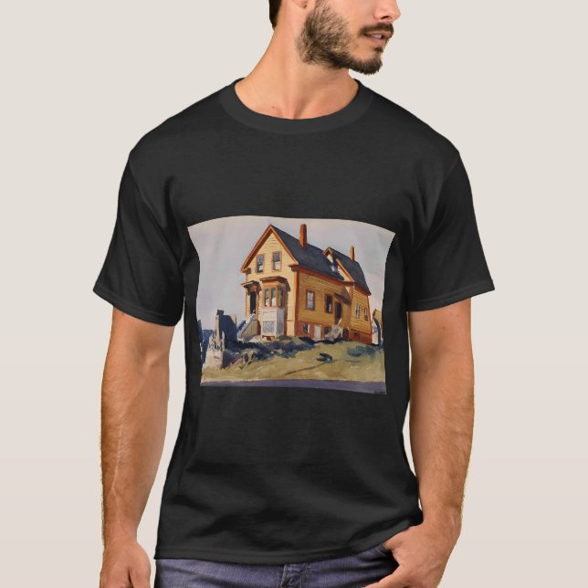 White house with dormer window Edward Hopper T-Shirt (Front)