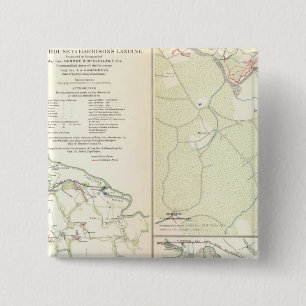White HouseHarrison's Landing 2 Inch Square Button