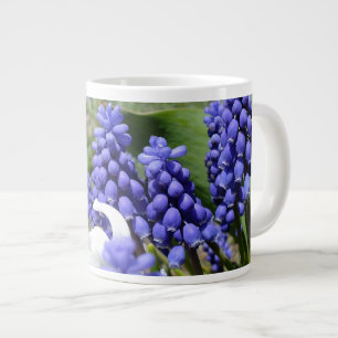 White Hyacinth N Purple Muscari Specialty Mugs