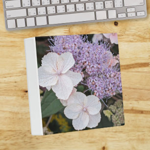 White Hydrangea Aspera Flowers Floral Binder