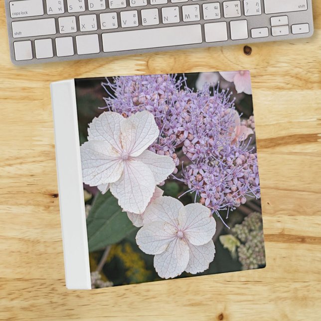 White Hydrangea Aspera Flowers Floral Binder (In Situ)