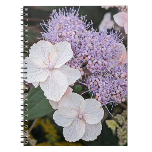 White Hydrangea Aspera Flowers Floral Notebook