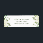 White Hydrangea Floral Wedding Return Address<br><div class="desc">These address labels are both elegant and charming. Their beautiful design with multi-hued white hydrangeas and delicate wisps of natural greenery in contemporary watercolor styling are perfect for any boho, rustic, botanical, floral, romantic, vintage or formal wedding. They are perfect for your Save the Date Cards, Engagement Party Invitations, Wedding...</div>
