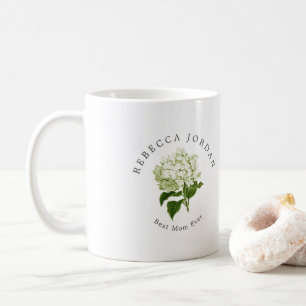 White Hydrangea Grand-millennial Best Mom Ever Coffee Mug